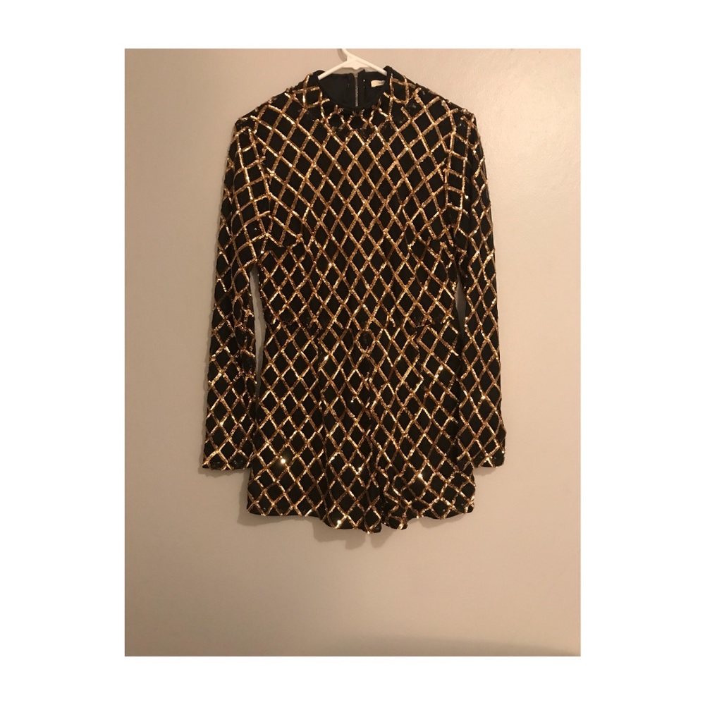 San Joy sequined long sleeve romper ONLY WORN ONCE